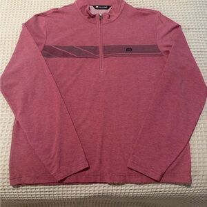 Travis Mathew Pink Zip Up Sweater